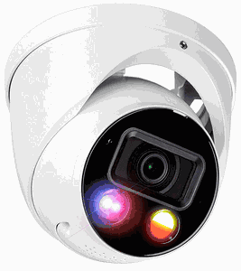 NIU-E42S3-YSW28 Eyemax 4MP Dual Illumination Turret Network Camera, WizSense AI, Active Deterrence