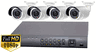 ProTVI Series, Full High Definition 1080p 4 Camera CCTV System with 2 Megapixel Mini Bullet Cameras