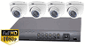 ProTVI Series, Full High Definition 1080p 4 Camera CCTV System with 2 Megapixel Mini Turret Cameras