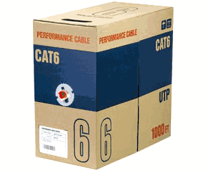 Telpix CB-C6-D-GY Performance Solid 4 Pair CAT6 UTP Cable - Grey