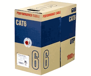 Telpix CB-C6-E-BL Performance Solid 4 Pair CAT6 UTP Cable UL Listed, 99% - Blue