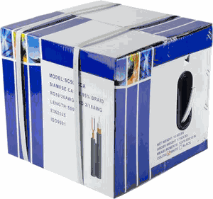 Telpix CB-CP-B05BL-SB 500ft RG59 Coax CCA 30% + 18AWG/2 Conductors Siamese Cable / Split Type