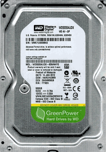 Western Digital DVA-HDD-500GB-S 500GB HDD - WD5000AUDX