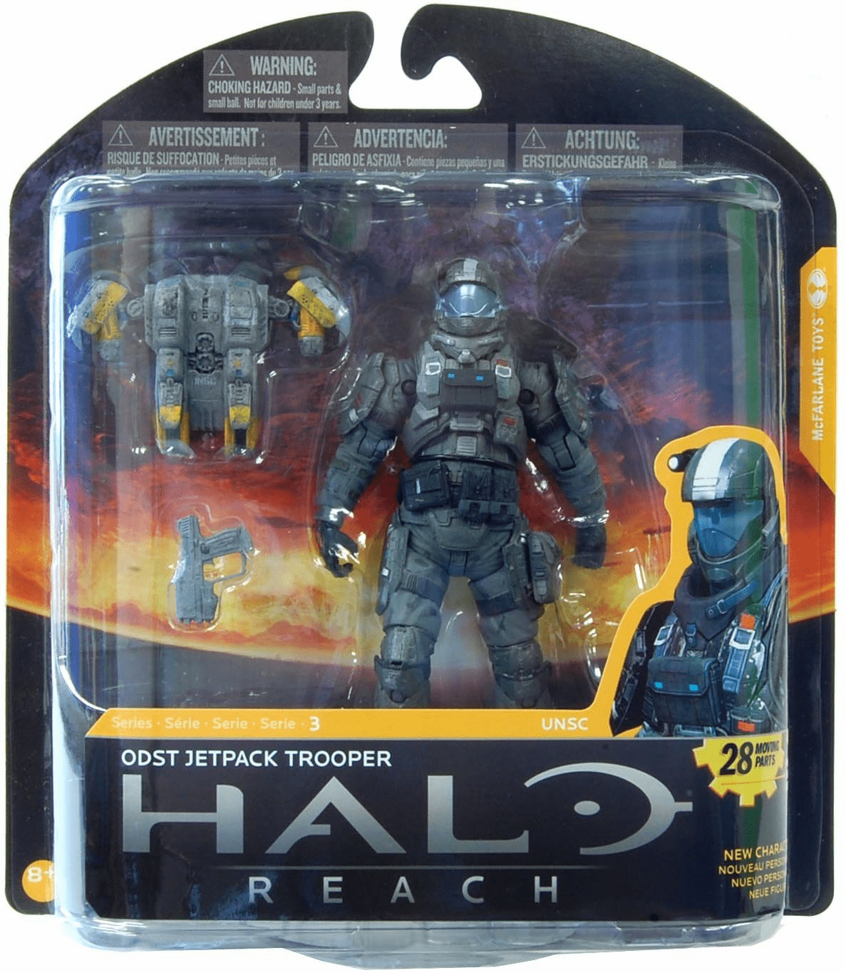  Halo Reach Series 3 ODST Jetpack Trooper Action Figure