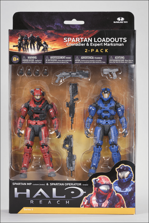 Halo Reach Series 3 Spartan Loadouts Grenadier And Expert Marksman 2Pack