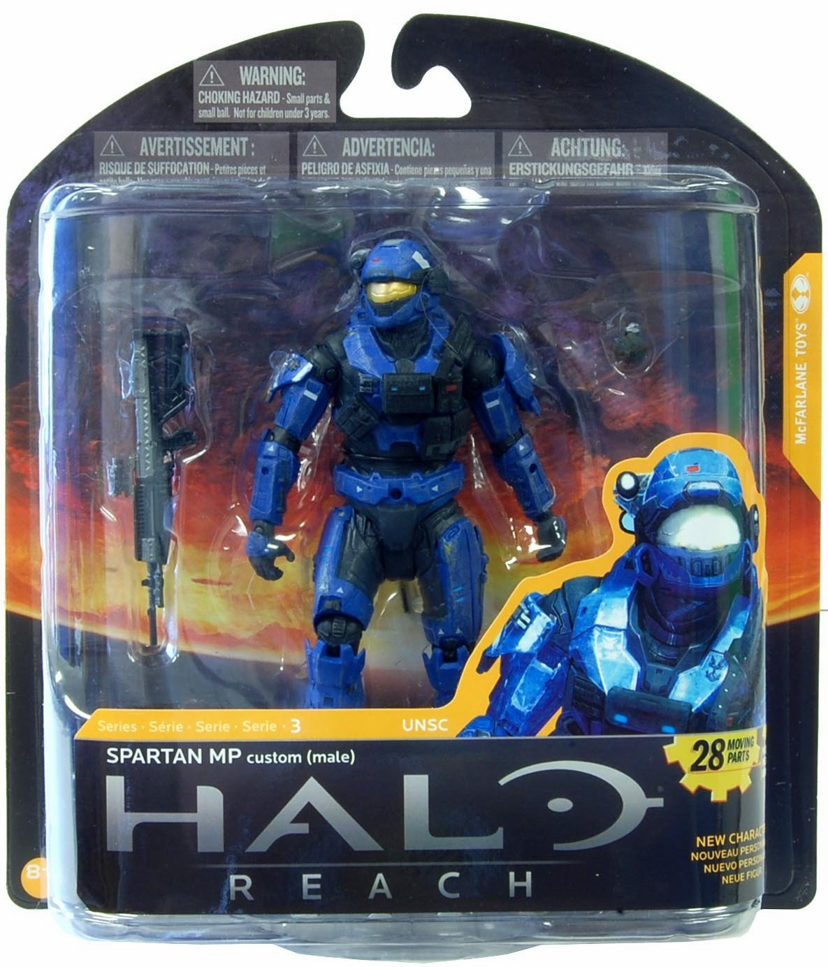 Halo Reach Series 3 Spartan Military Police Custom (Male) Action Figure