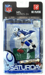 McFarlane Toys NFL Sports Picks Series 24 Action Figure Jeff Saturday Indianapolis Colts Blue Jersey