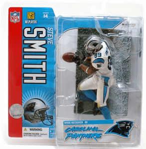 NFL Series 14 Steve Smith Carolina Panthers White Jersey Action Figure