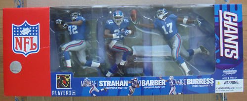 NFL Sports Picks New York Giants Tiki Barber, Michael Strahan & Plaxico Burress 3pack