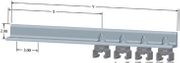 51878C     Flange Bracket W/ S.S. Cross-Bolt Hangers - 23.5 Inches