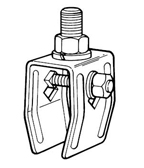 B-100-2FF     Clamp Type Hanger Assembly - Zinc Plated