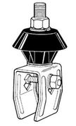B-100-2FG     Clamp Type Hanger and Insulator Assembly - Zinc Plated