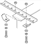 B-100-BR3A    Galv Straight Bracket - 12 Holes, 18 Inches