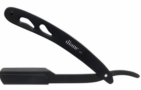 Diane Deluxe Stainless Steel Straight Razor - Black #D77