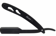 Diane Deluxe Stainless Steel Straight Razor - Black #D77