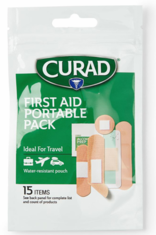 Compact Travel First Aid Kit by Curad - Essential First Aid Kit for On-the-Go