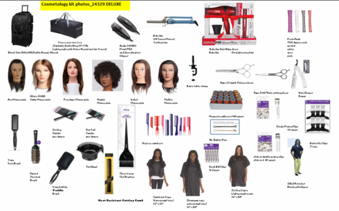 Cosmetology DELUXE kit with 6 Mannequins