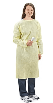 Level 1 Isolation Gowns - Yellow