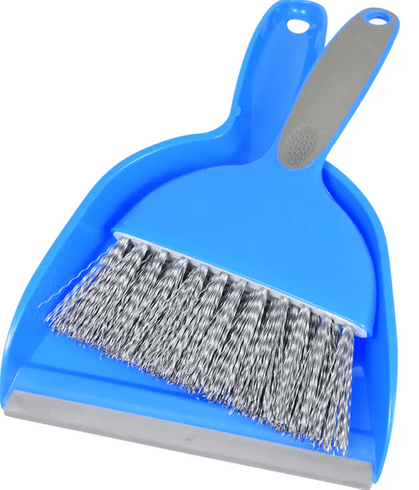 Mini dust Pan and Broom Set, perfect size to use at exam