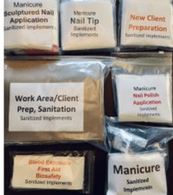 New Jersey Cosmetology Practical Exam kit, 8 Task Bags