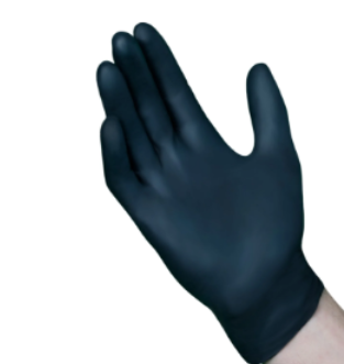 Black Nitrile Gloves - Powder-Free, Exam, 4 Mil, Small