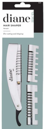 Diane Hair Shaper Razor tool with guards and 5 blades