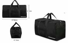96L Nylon JUMBO TOTE BAG with straps and zipper_Foldable 96L Nylon JUMBO TOTE BAG with straps and zipper_Foldable