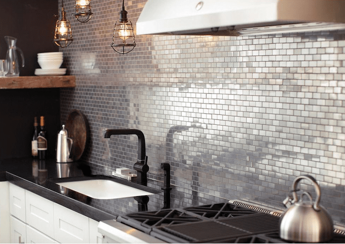 stainless steel tiles kitchen