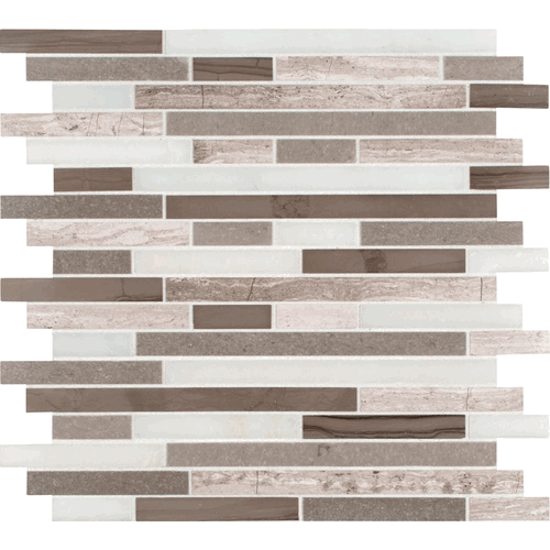 MS International Arctic Storm Interlocking 12 x 12 Honed Marble