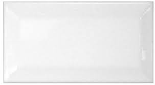 Beveled 3x6 Subway White Gloss Ceramic Tile