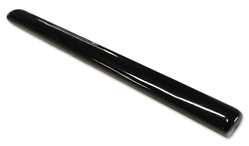Black 5/8 in. x 6 in. Bullnose Porcelain Pencil Liner Gloss