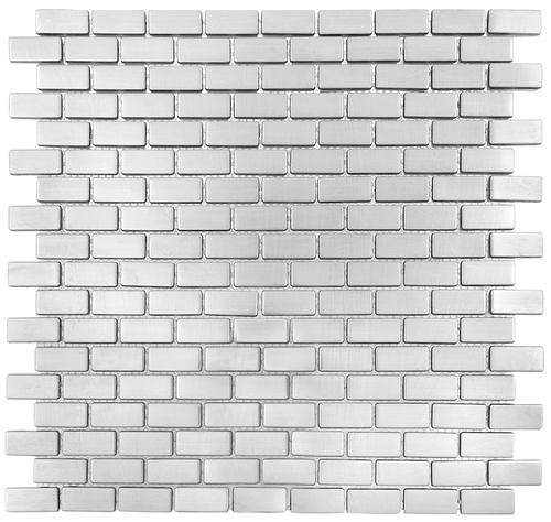 Mini Brick Metal Mosaic Stainless Steel 5/8 x 1 2/8"