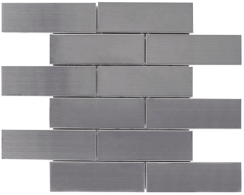 Brick Stainless Steel Tiles 2 X 6" Metal Mosaic Tiles