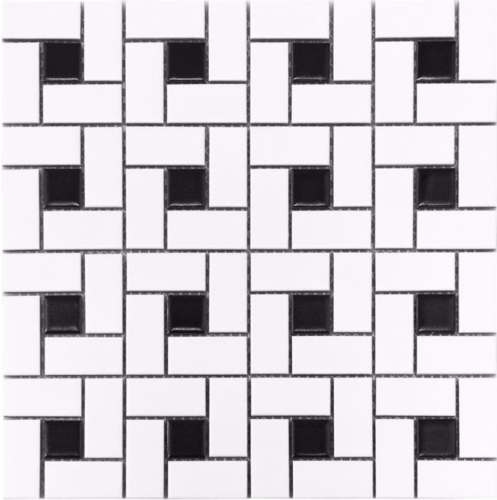 Ceramic Pinwheel Gloss Finish Mosaic Floor Wall Tile
