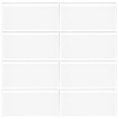 Brilliant White Glass 3x6 Subway Tile (8mm)
