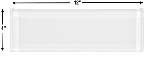 Brilliant White Glass 4x12 inch Subway Tile (8mm)
