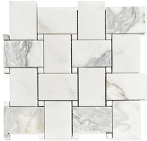 Calacatta Gold Basketweave 2x3" Marble Polished Mosaic Tile Calacatta Gold Basketweave 2x3" Marble Polished Mosaic Tile
