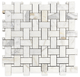 Calacatta Gold Honed Basketweave 1x2 Marble Mosaic Tile