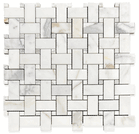 Calacatta Gold Honed Basketweave 1x2 Marble Mosaic Tile