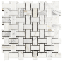 Calacatta Gold Honed Basketweave 1x2 Marble Mosaic Tile Calacatta Gold Honed Basketweave 1x2 Marble Mosaic Tile