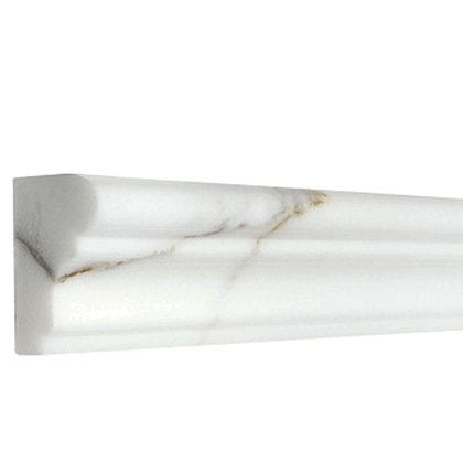 Calacatta Gold Italian Marble 12" Chair Rail Honed