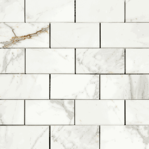 Calacatta Gold Italian Marble 3x6" Subway Tile Polished