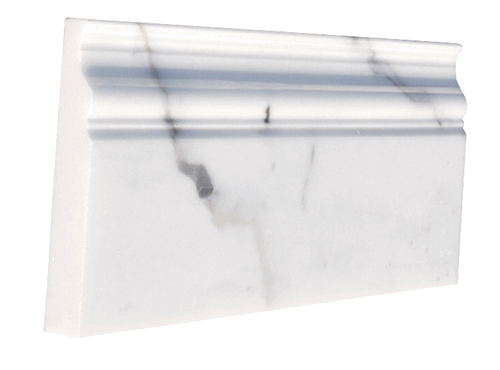 Calacatta Gold Italian Marble 6x12" Skirting Baseboard Honed