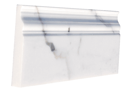 Calacatta Gold Italian Marble 5x12" Skirting Baseboard Honed