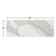 Calacatta Gold Marble Honed 3 x 9" Subway Floor and Wall Tile