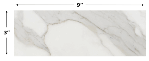 Calacatta Gold Marble Polished 3 x 9" Subway Floor and Wall Tile