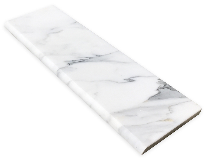 Calacatta Gold Polished 4x12" Marble Tile with a Beveled Edge