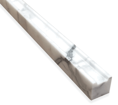 Calacatta Gold Polished Marble Groove Square Edge Pencil