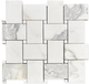 Calacatta Gold Wide Basketweave 2x3" Honed Marble Mosaic Tile