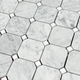 Carrara Bianco Honed 2" Octagon Thassos White Dot Mosaic